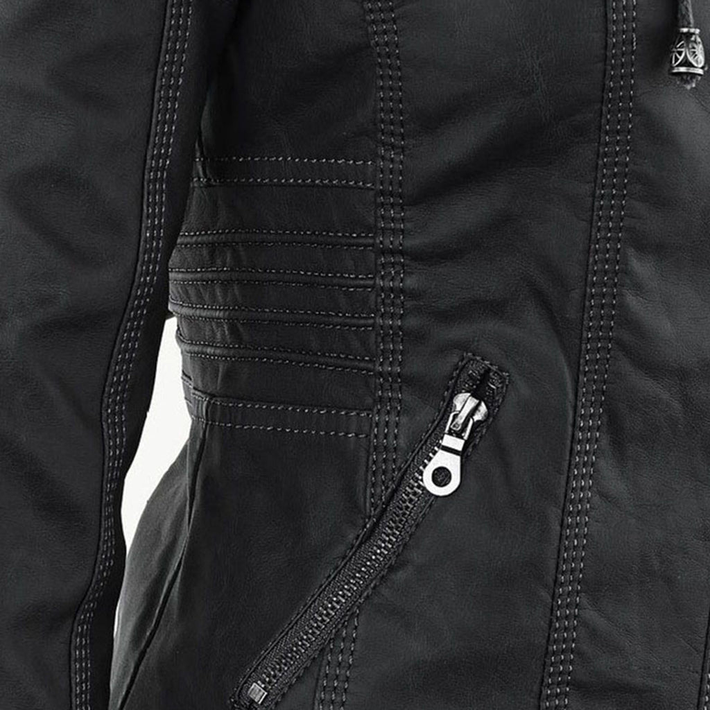 Painterly Print Hooded Zip Jacket