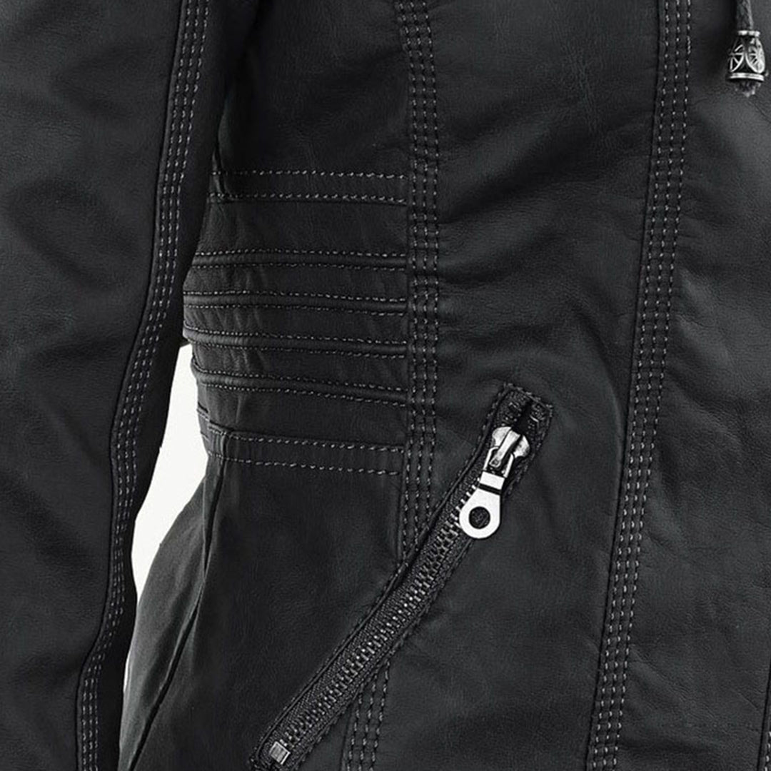 Painterly Print Hooded Zip Jacket