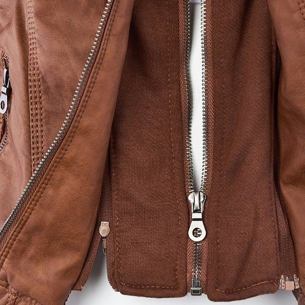 Hooded Biker Jacket