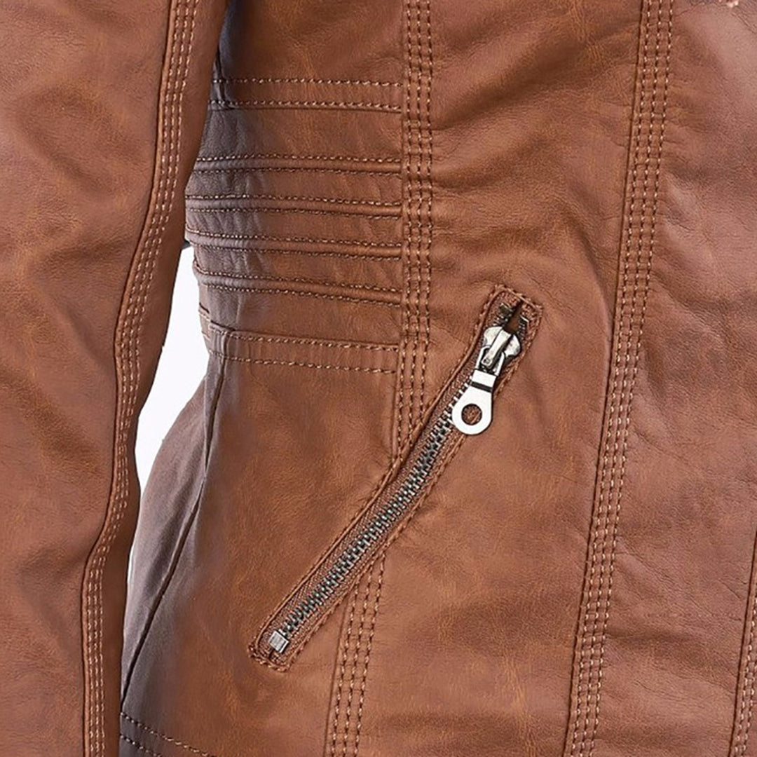 Hooded Biker Jacket
