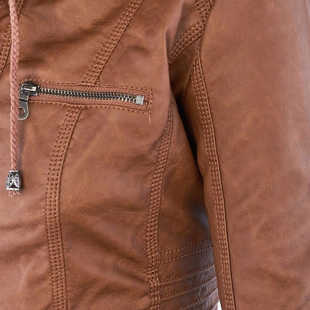 Hooded Biker Jacket
