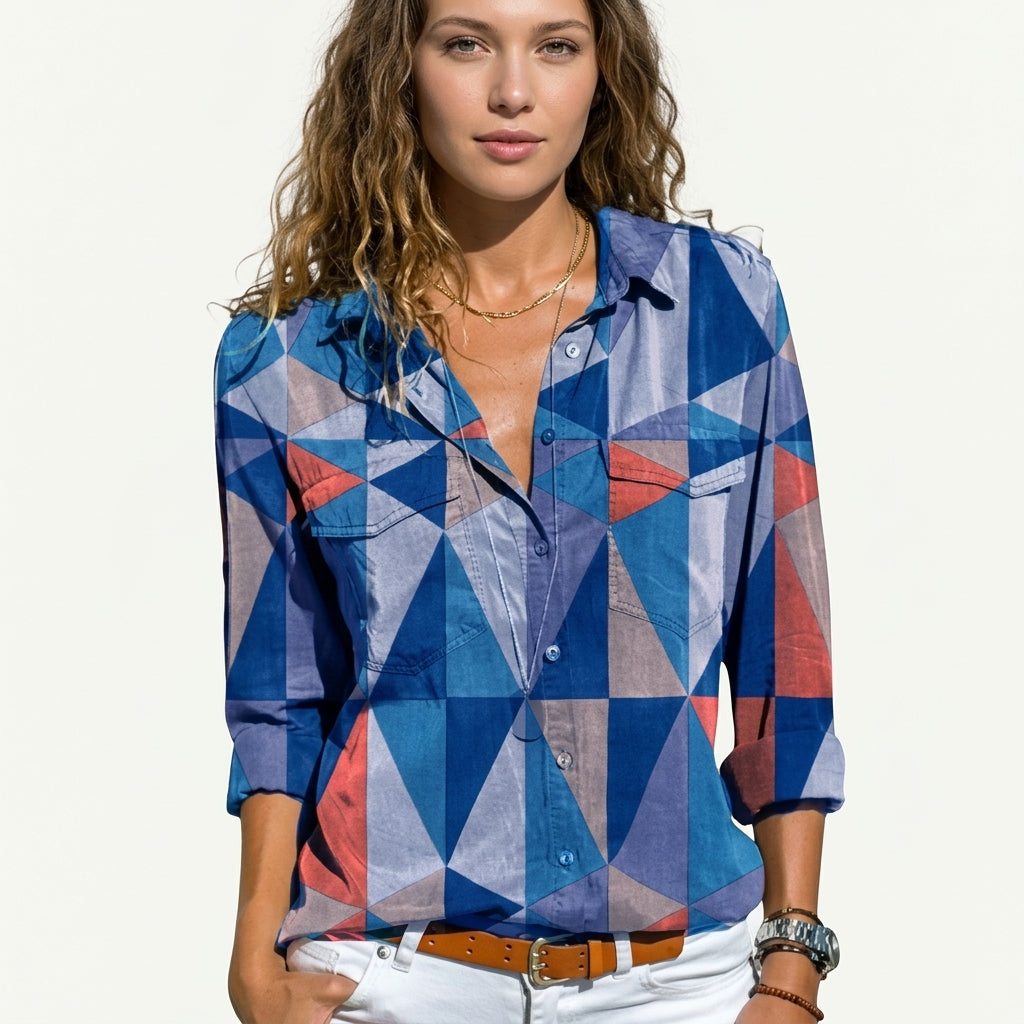 Cordelia Winstanley | Striped Cotton Blouse With Button Front