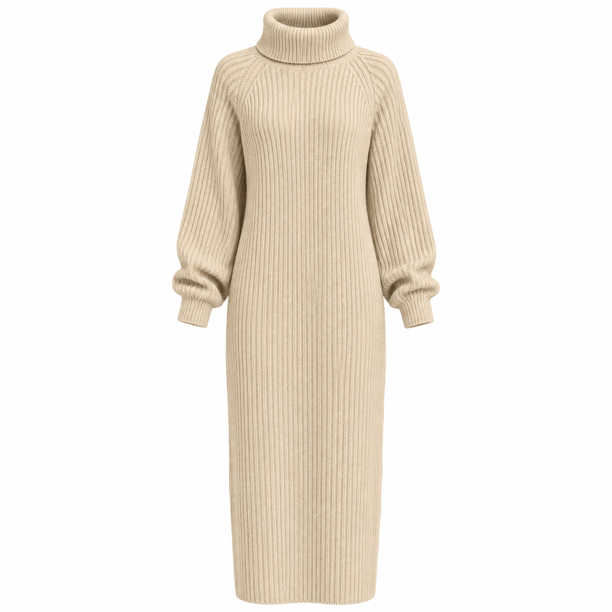 Cressida Lockhart | Ribbed Turtleneck Midi Dress