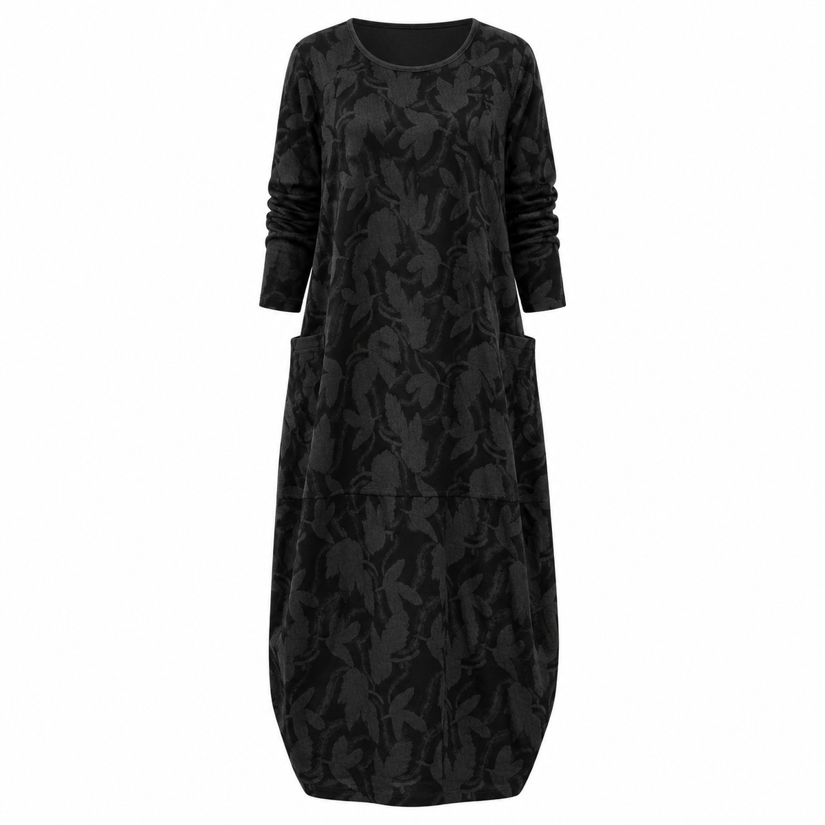 Cressida Marlowe | Leaf Print Midi Dress With Pockets