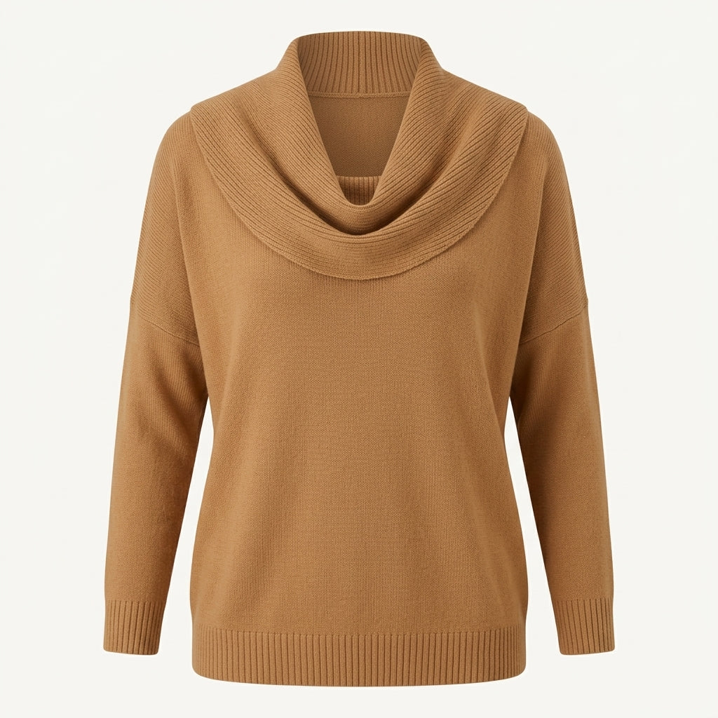 Daisy Fenchurch | Cowl Neck Sweater With Ribbed Trim