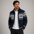 Desmond Hill | Fair Isle Knitted Zip Cardigan