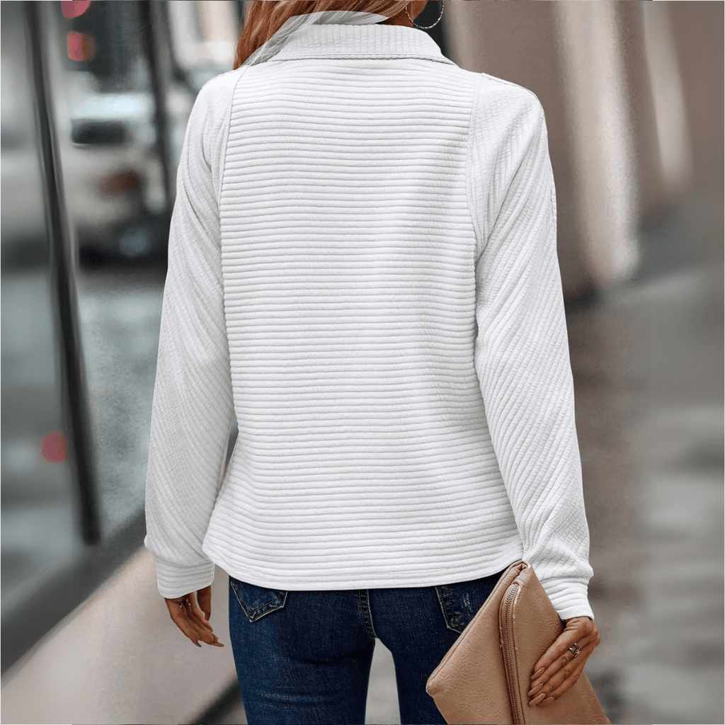 Bethany Marlow | Ribbed Half-Zip Pullover For Women