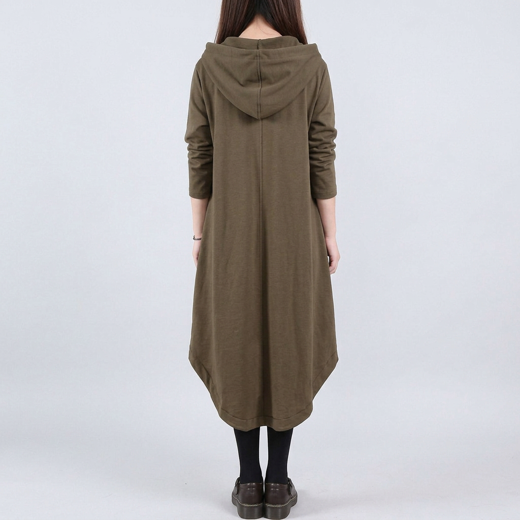 Daisy Winterbourne | Hooded Maxi Dress With Pockets
