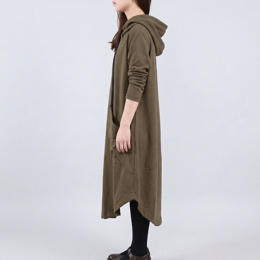 Daisy Winterbourne | Hooded Maxi Dress With Pockets