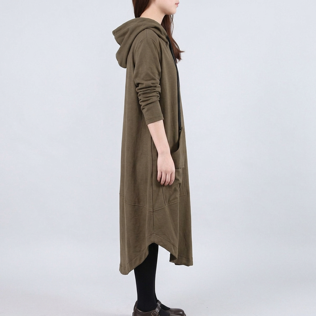 Daisy Winterbourne | Hooded Maxi Dress With Pockets