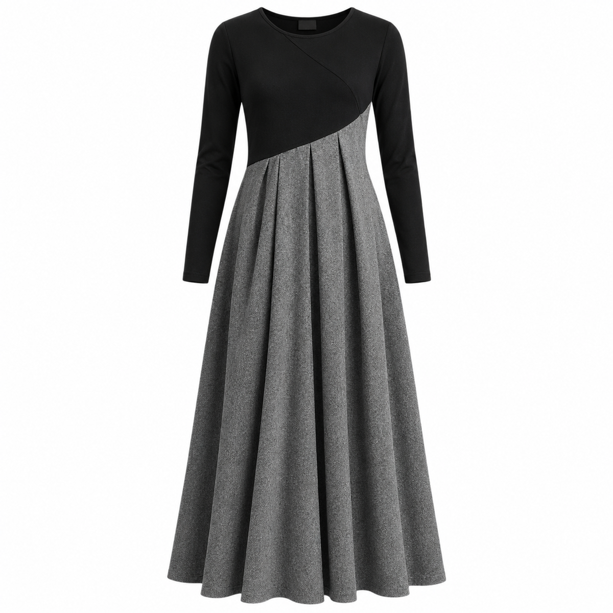Emmeline Cross | Wool-Blend Colour-Block Maxi Dress