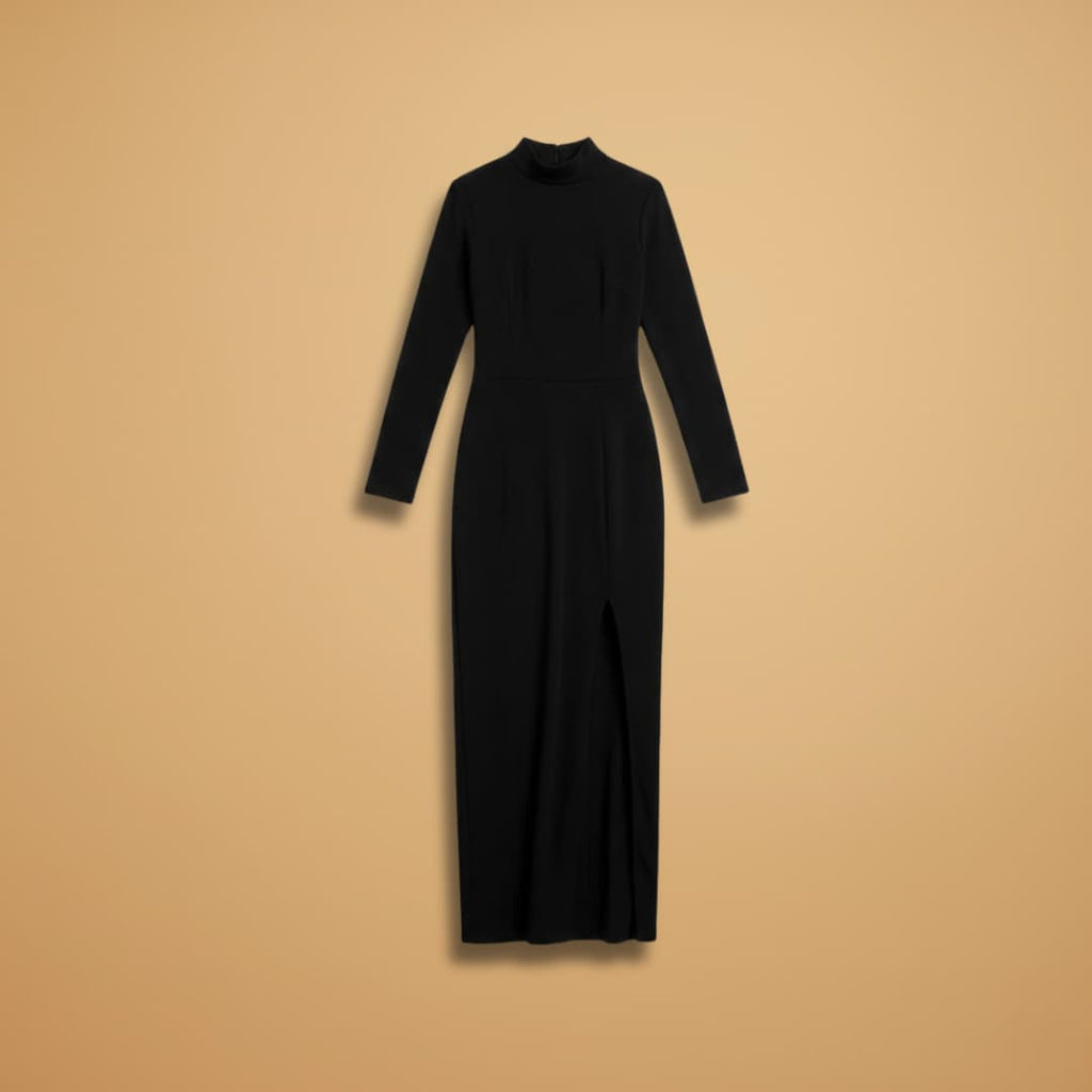 Elspeth Kinross | Long-Sleeve Maxi Dress With Side Slit