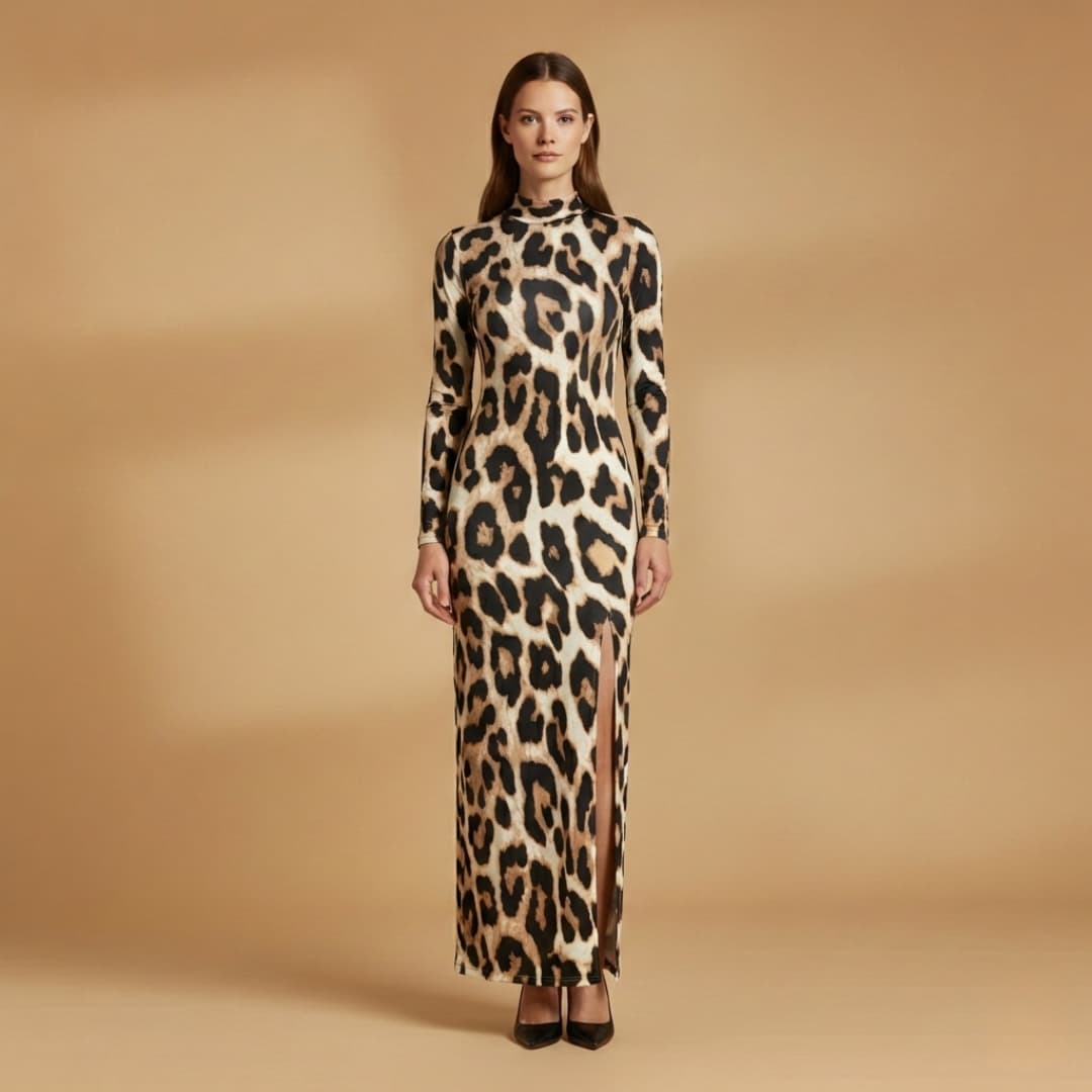 Elspeth Kinross | Long-Sleeve Maxi Dress With Side Slit