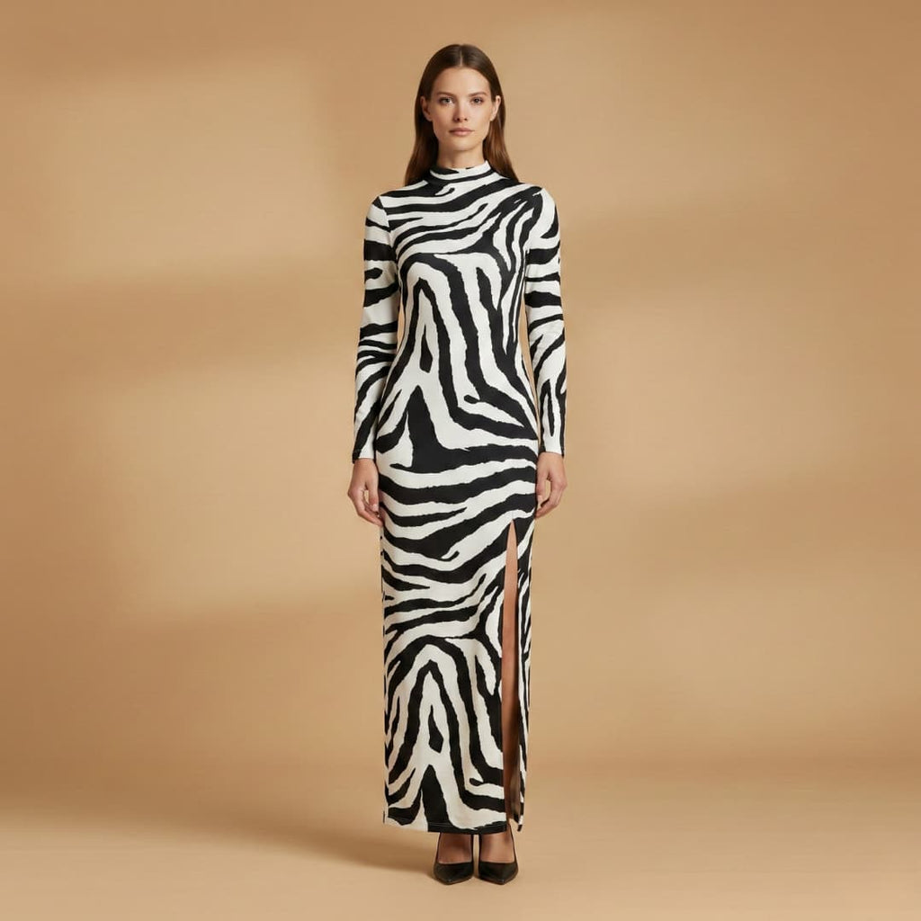 Elspeth Kinross | Long-Sleeve Maxi Dress With Side Slit