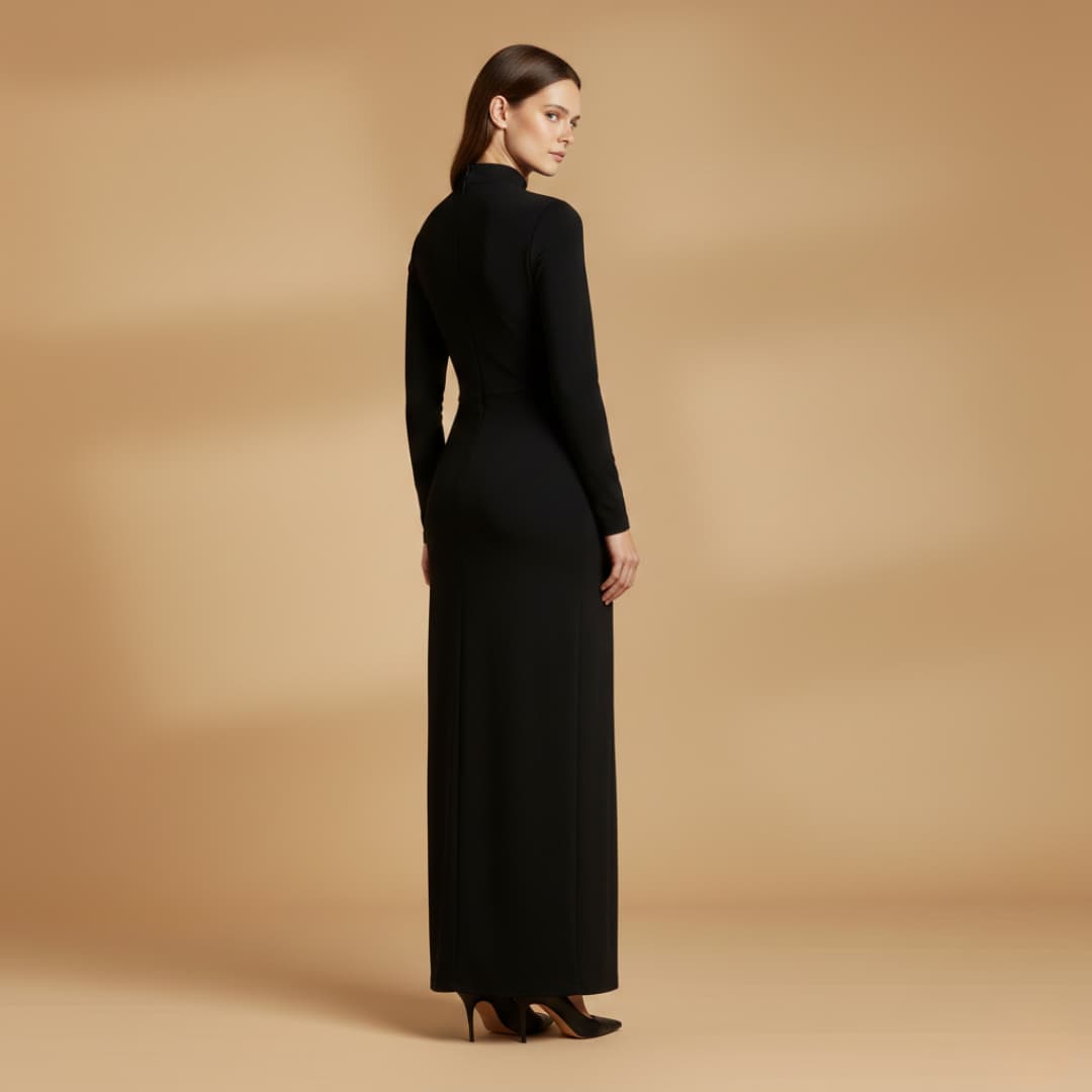Elspeth Kinross | Long-Sleeve Maxi Dress With Side Slit