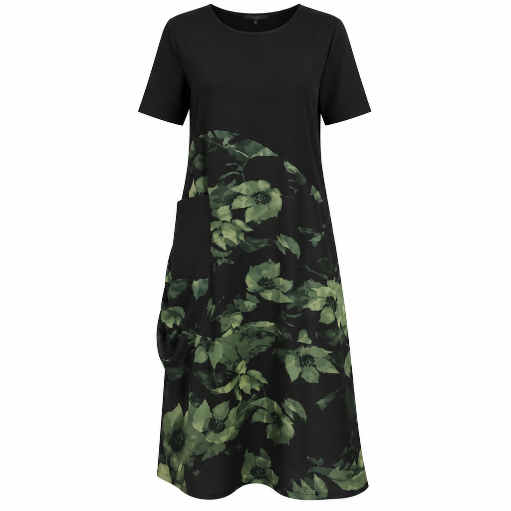 Florence Whitmore | Floral Patchwork Midi Dress
