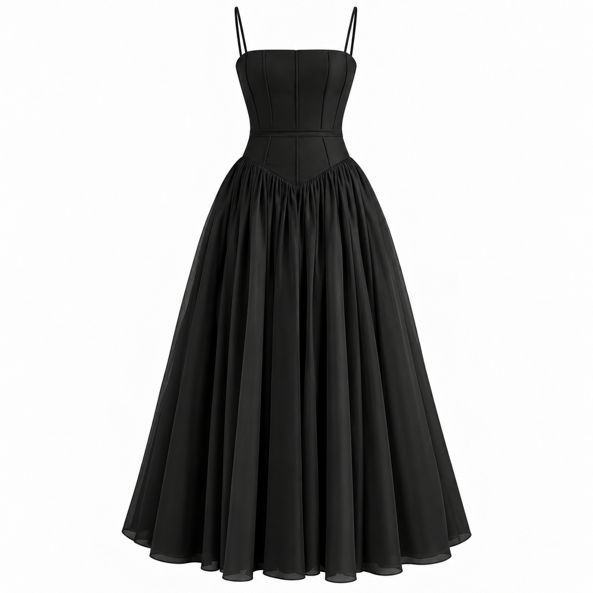 Florence Kingsley | Ivory Corset Formal Dress With Full Skirt