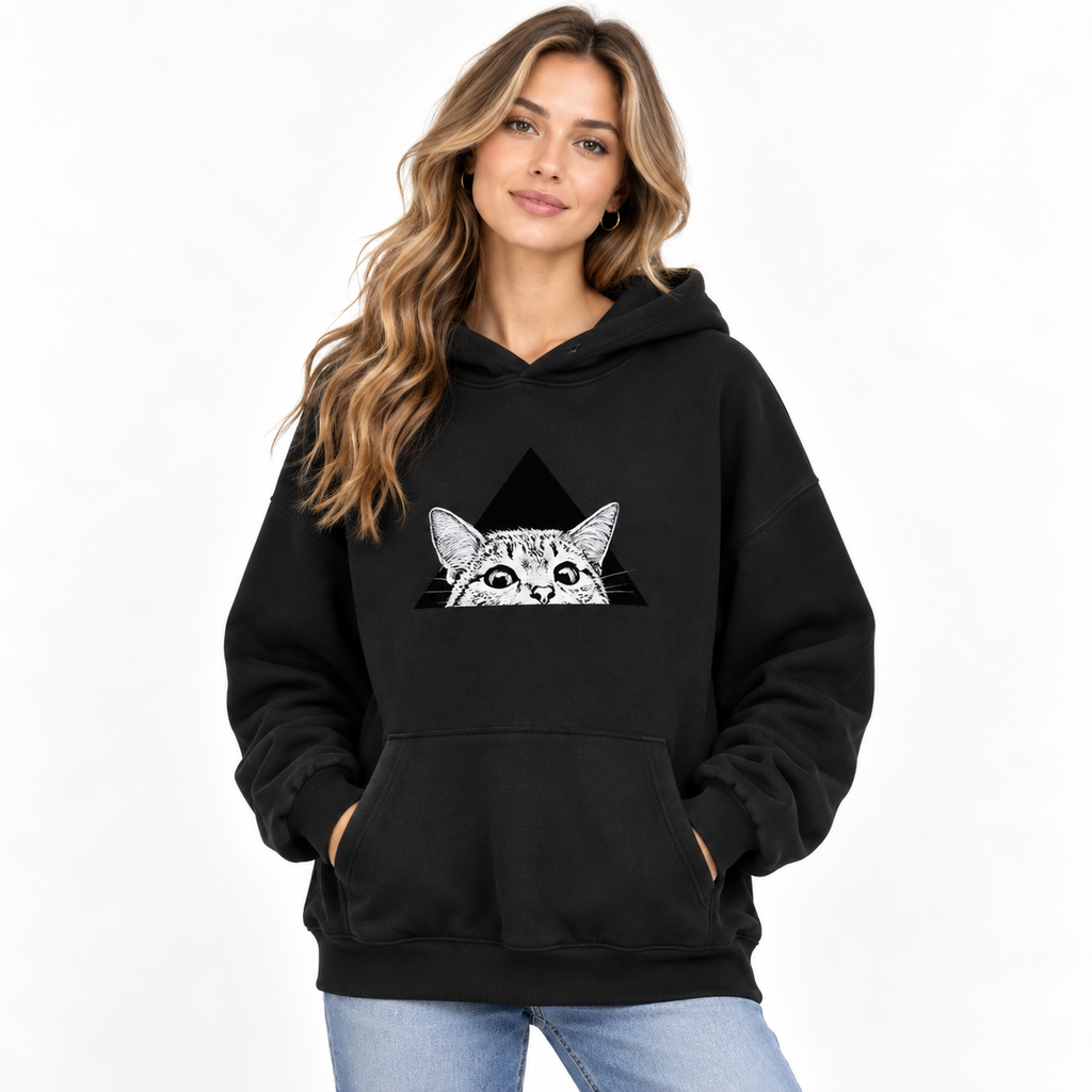 Freya Marsden | Cat Print Hoodie For Women