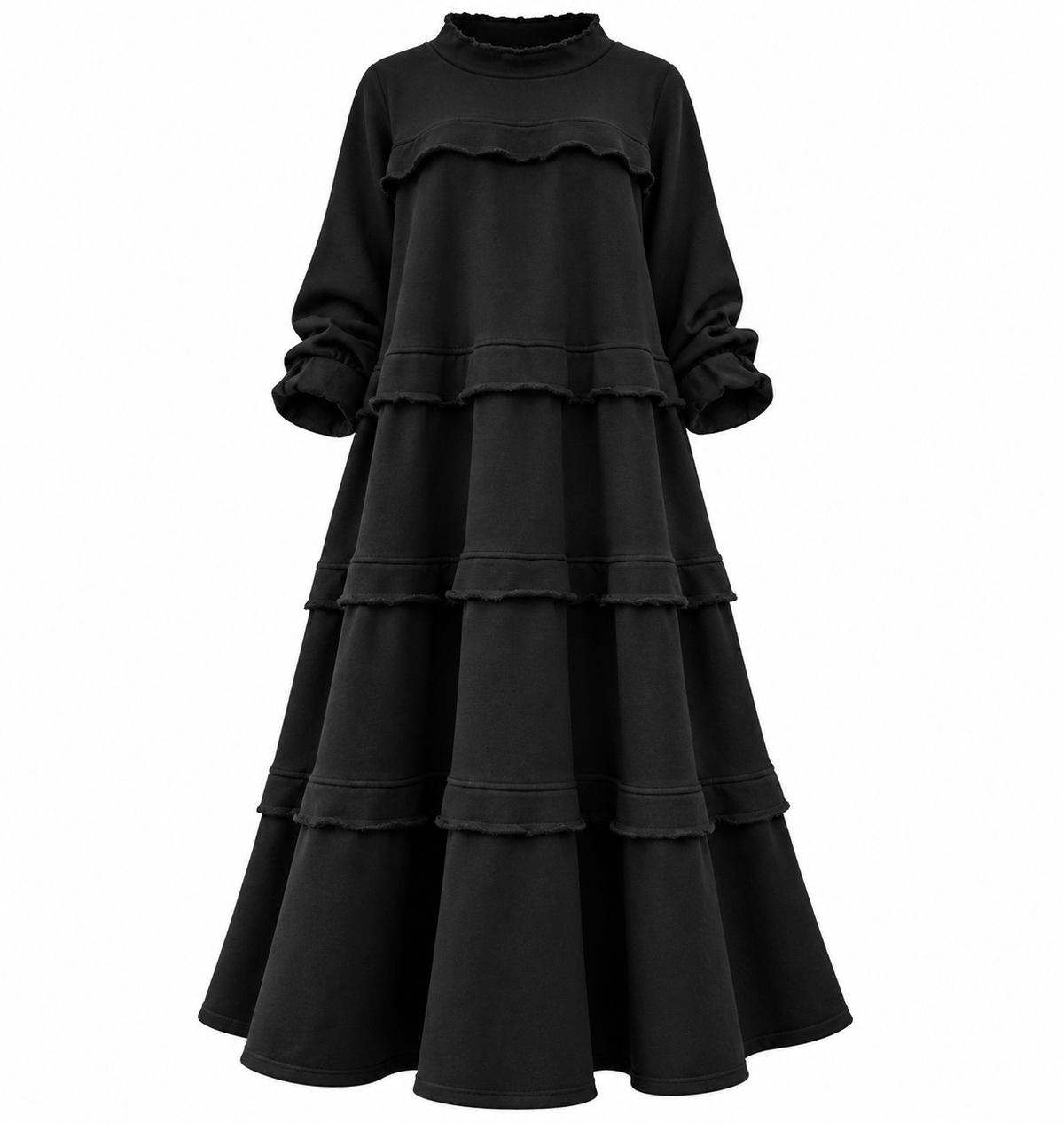 Freya Sutton | Ruffled Maxi Dress With Long Sleeves