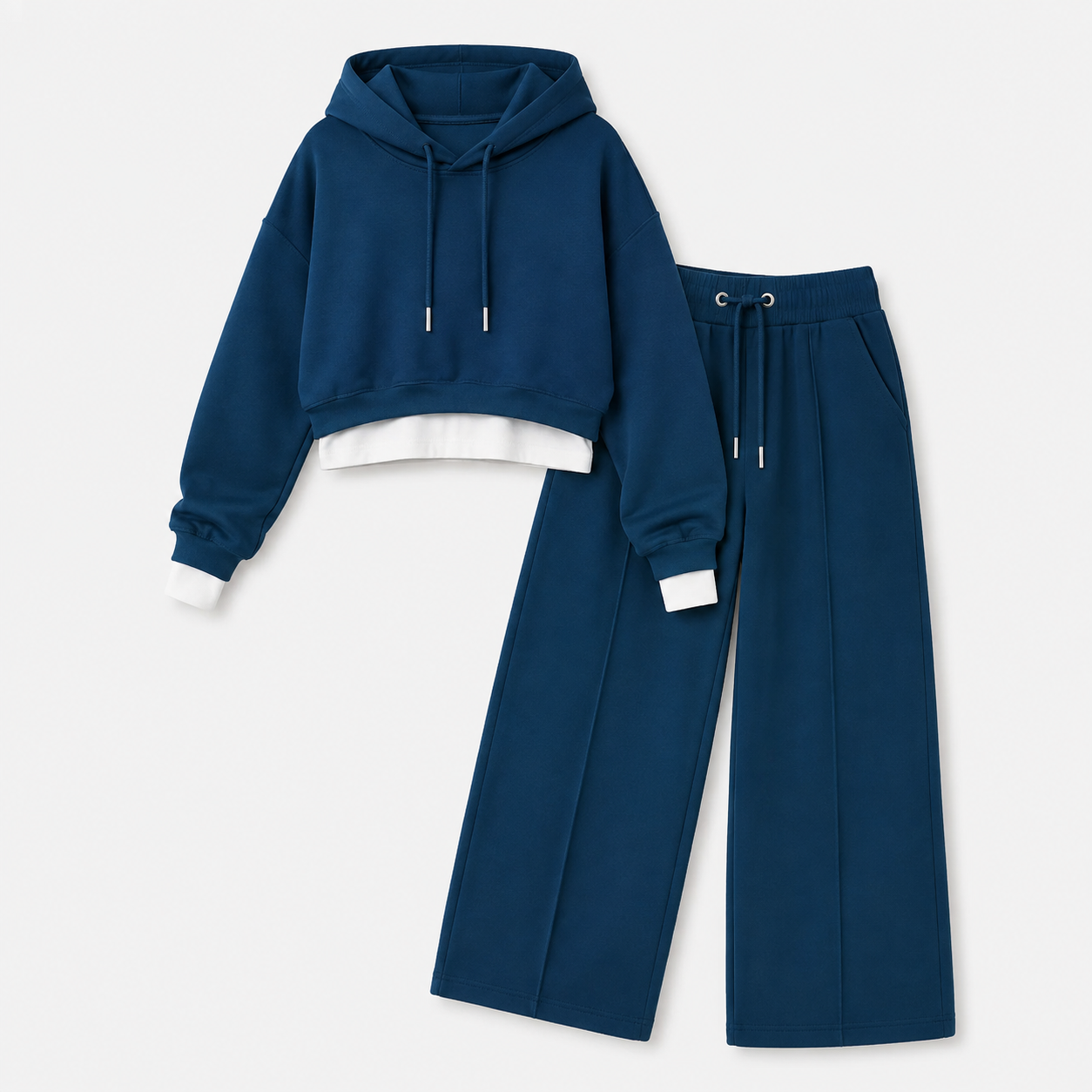 Freya Wilson | Purple Two-Piece Hoodie & Wide-Leg Joggers Set