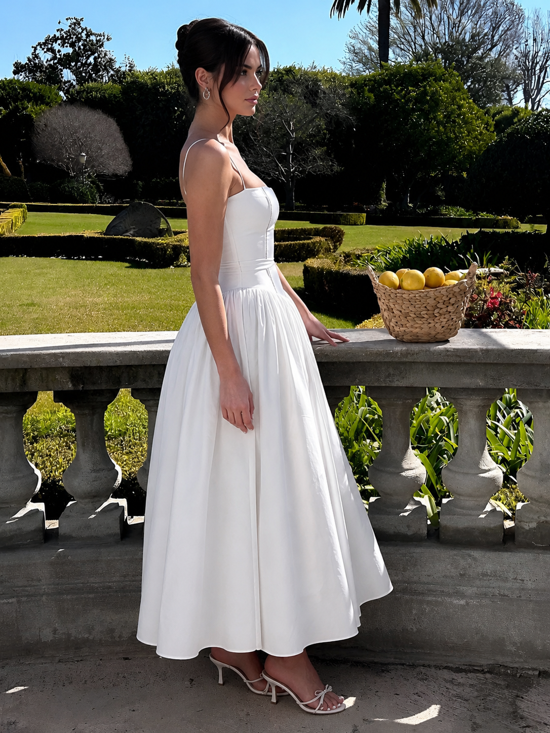 Florence Kingsley | Ivory Corset Formal Dress With Full Skirt