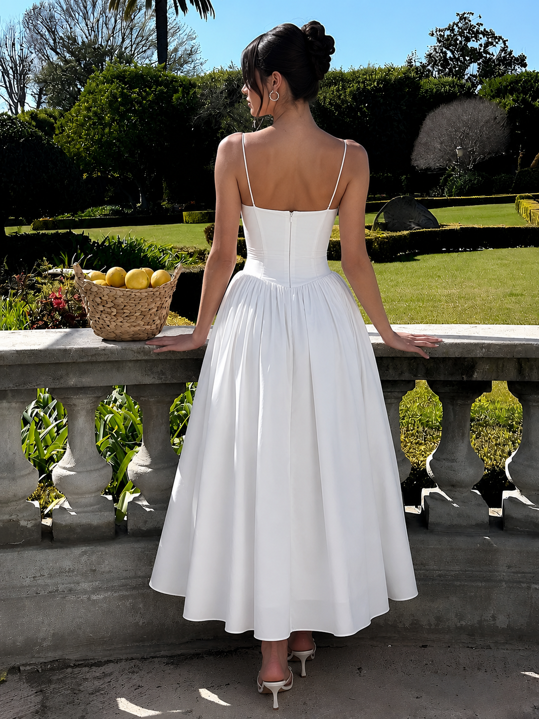 Florence Kingsley | Ivory Corset Formal Dress With Full Skirt