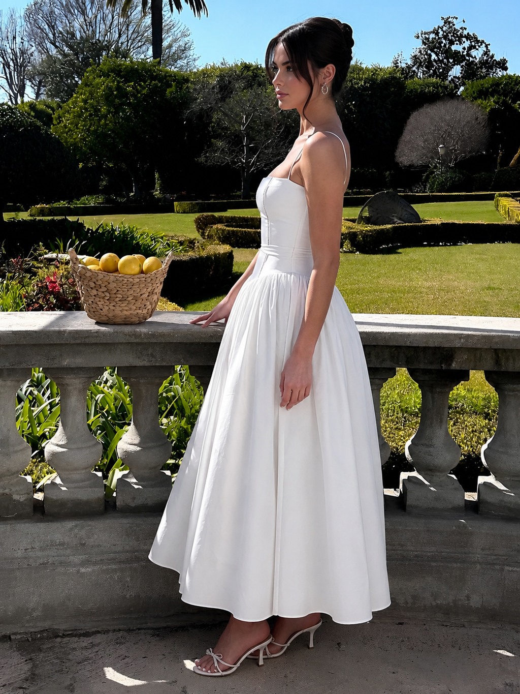 Florence Kingsley | Ivory Corset Formal Dress With Full Skirt