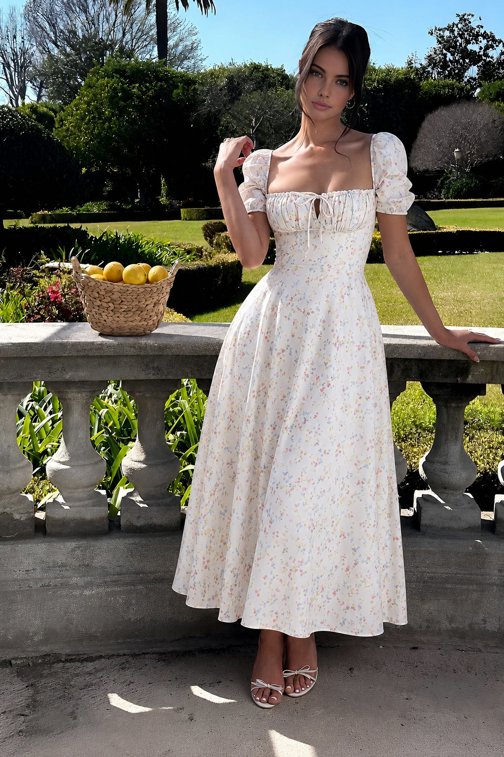 Florence Kingsley | Ivory Corset Formal Dress With Full Skirt