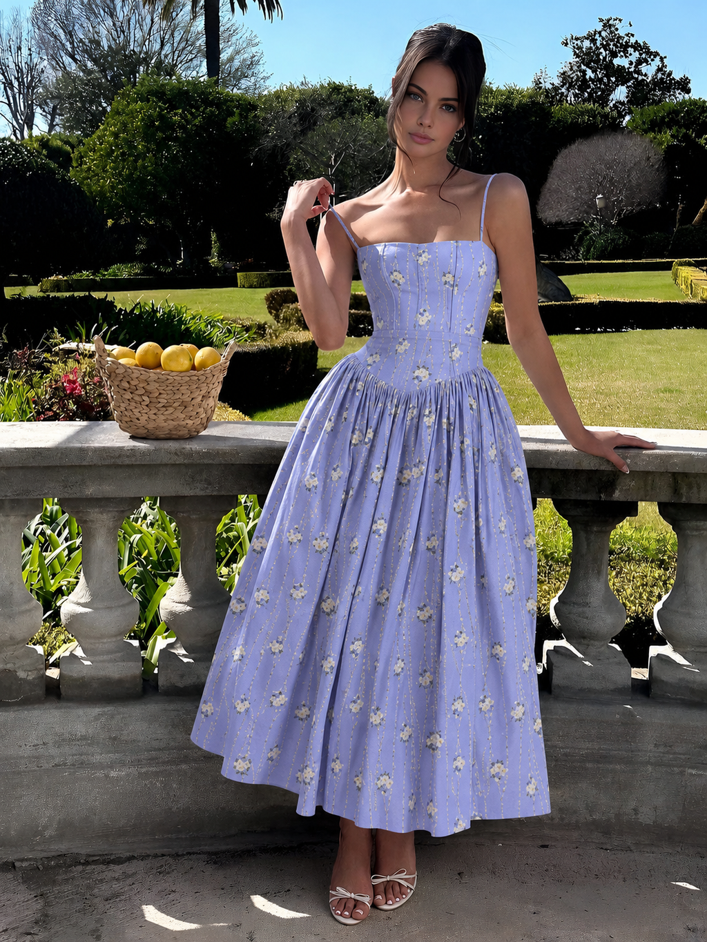 Florence Kingsley | Ivory Corset Formal Dress With Full Skirt