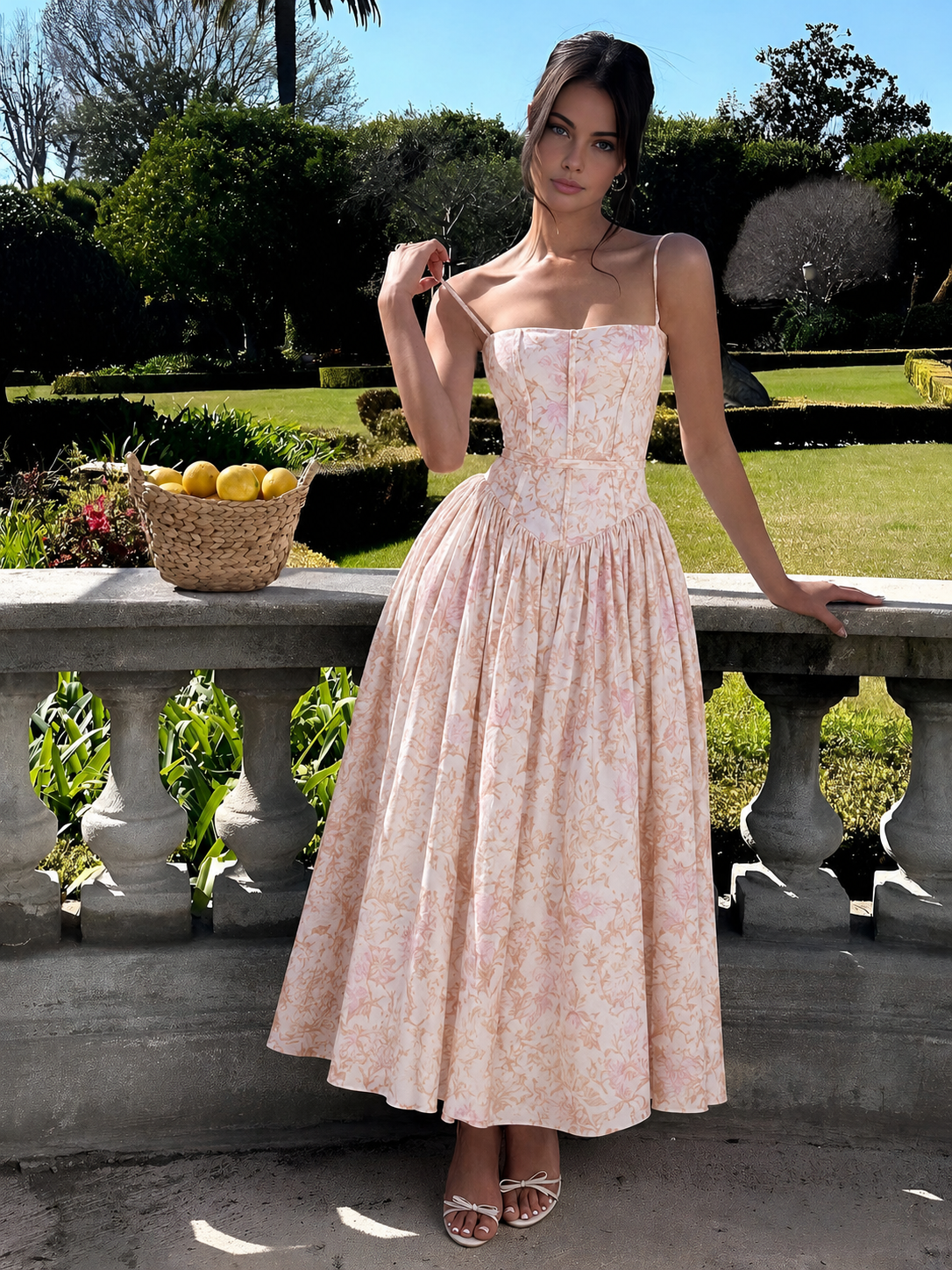 Florence Kingsley | Ivory Corset Formal Dress With Full Skirt