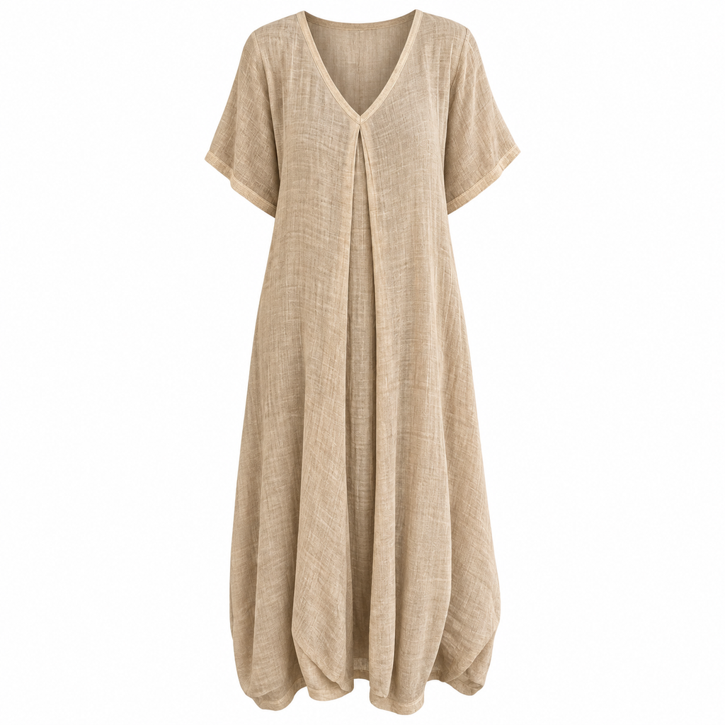 Genevieve Marchmont | Grey V-Neck Maxi Dress