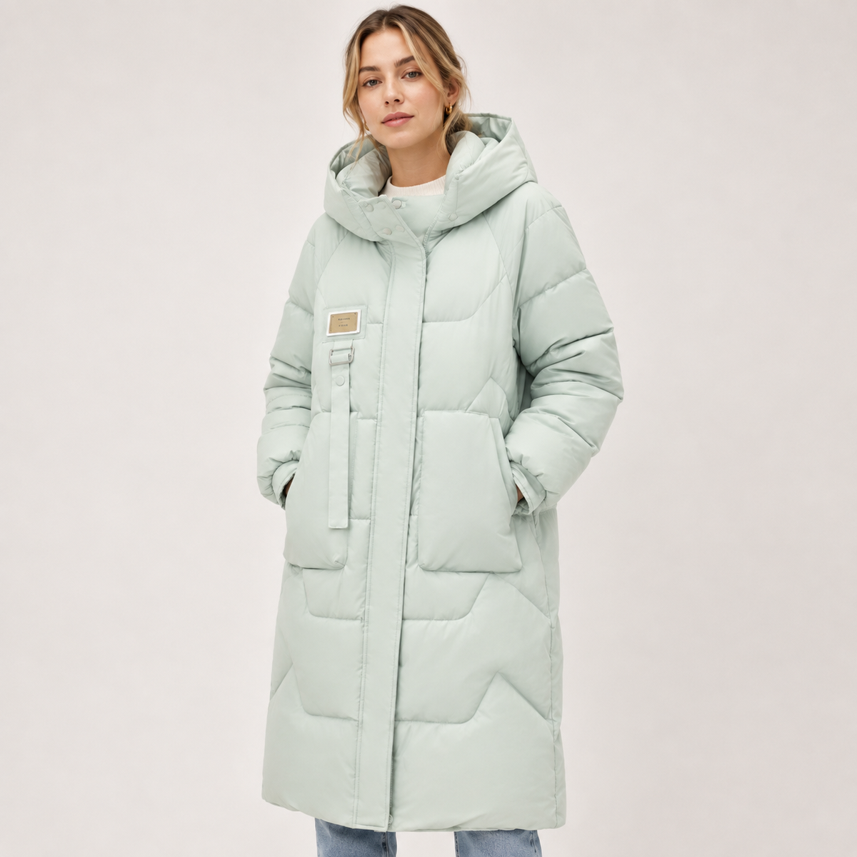 Georgina Wood | Longline Puffer Coat with Detachable Hood
