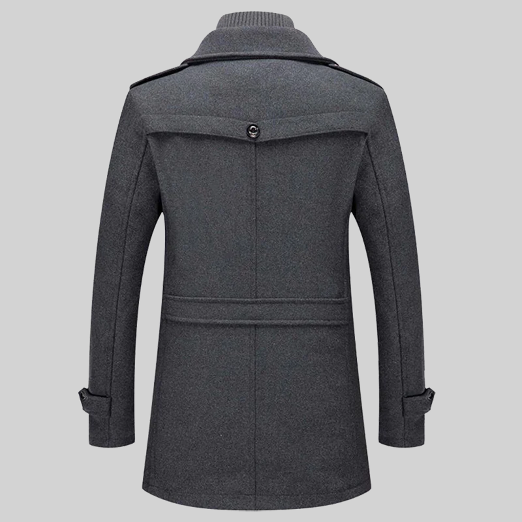 Miles Sinclair | Wool-Blend Mens Coat with High Collar