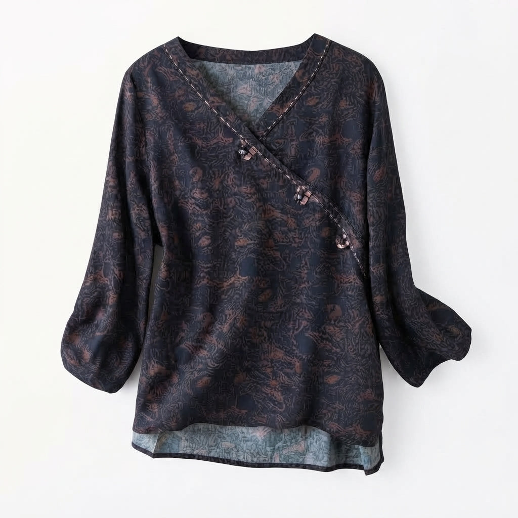 Harriet Fenwick | Embroidered Wrap Blouse With Floral Detail