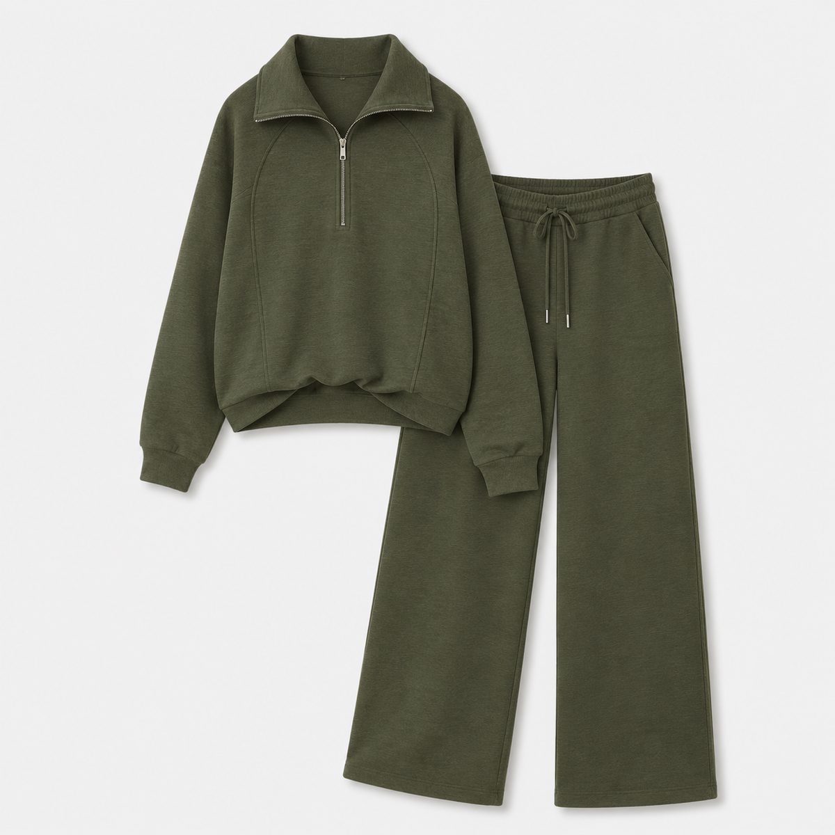 Harriet Griffiths | Half-Zip Hoodie & Wide-Leg Trousers Co-ord Set