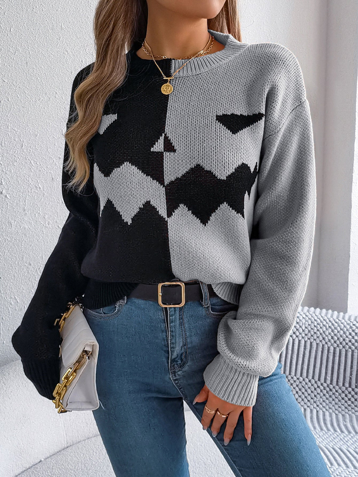 Edith Marlowe | Halloween Jack-o'-Lantern Sweater For Women