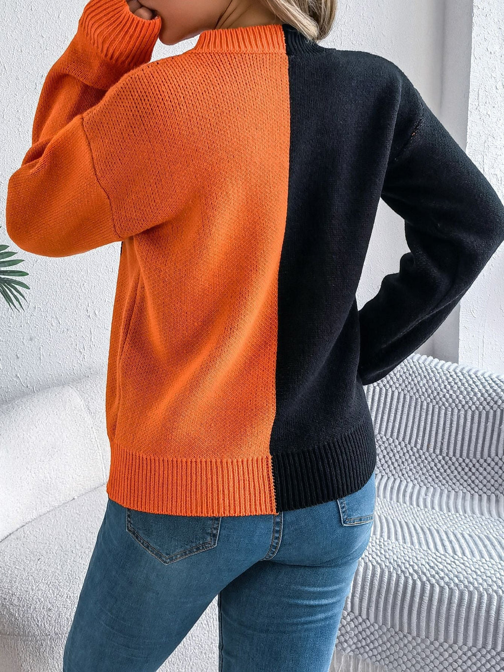 Edith Marlowe | Halloween Jack-o'-Lantern Sweater For Women