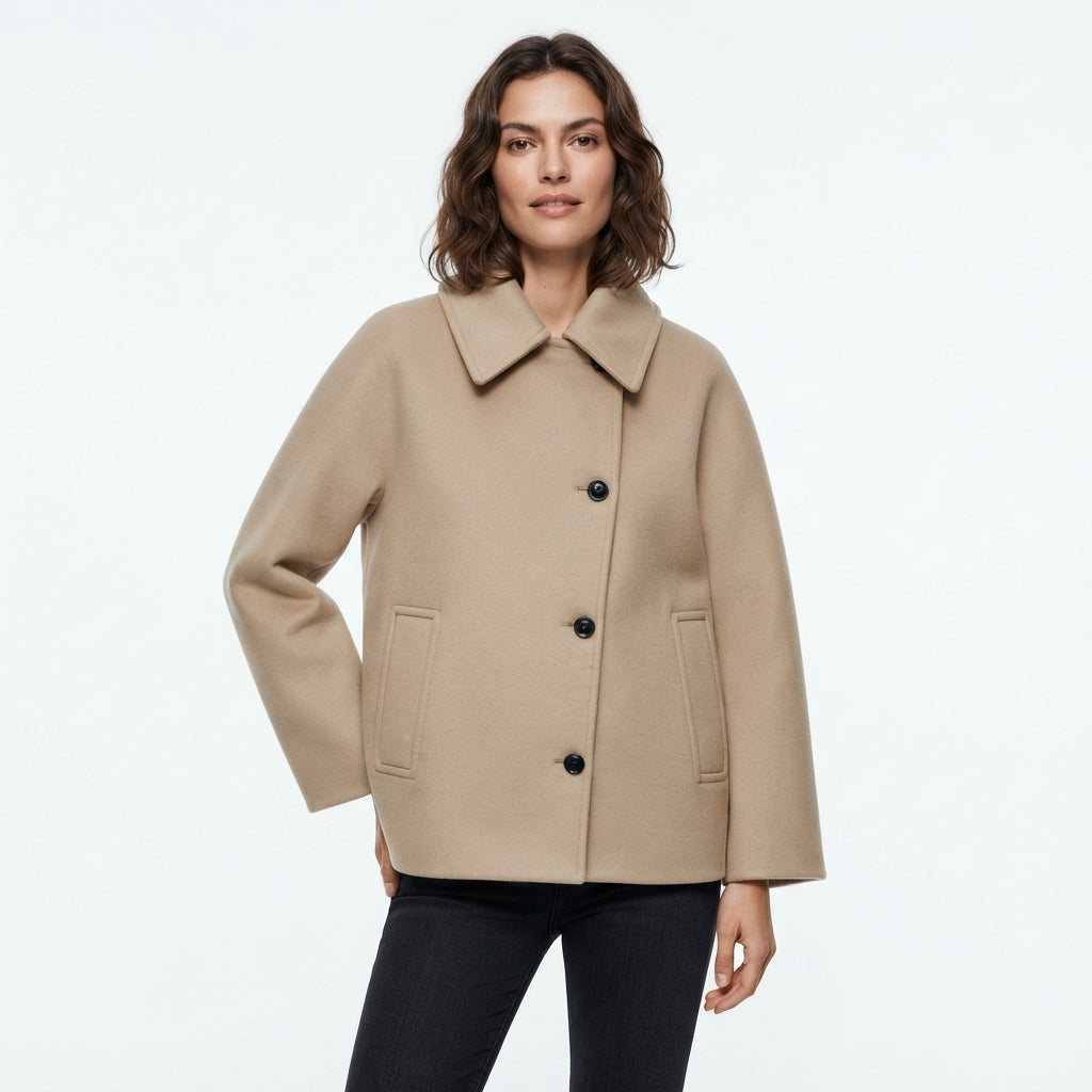 Isla Hargreave | Oversized Camel Shirt Jacket