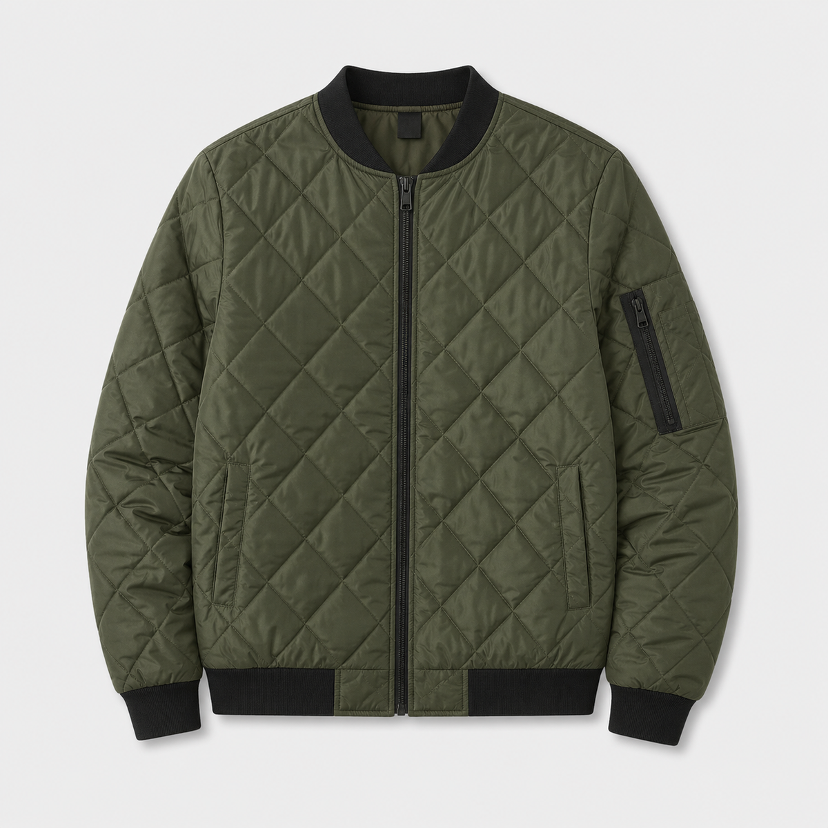 Jasper Morris | Quilted Stand Collar Puffer Jacket for Men