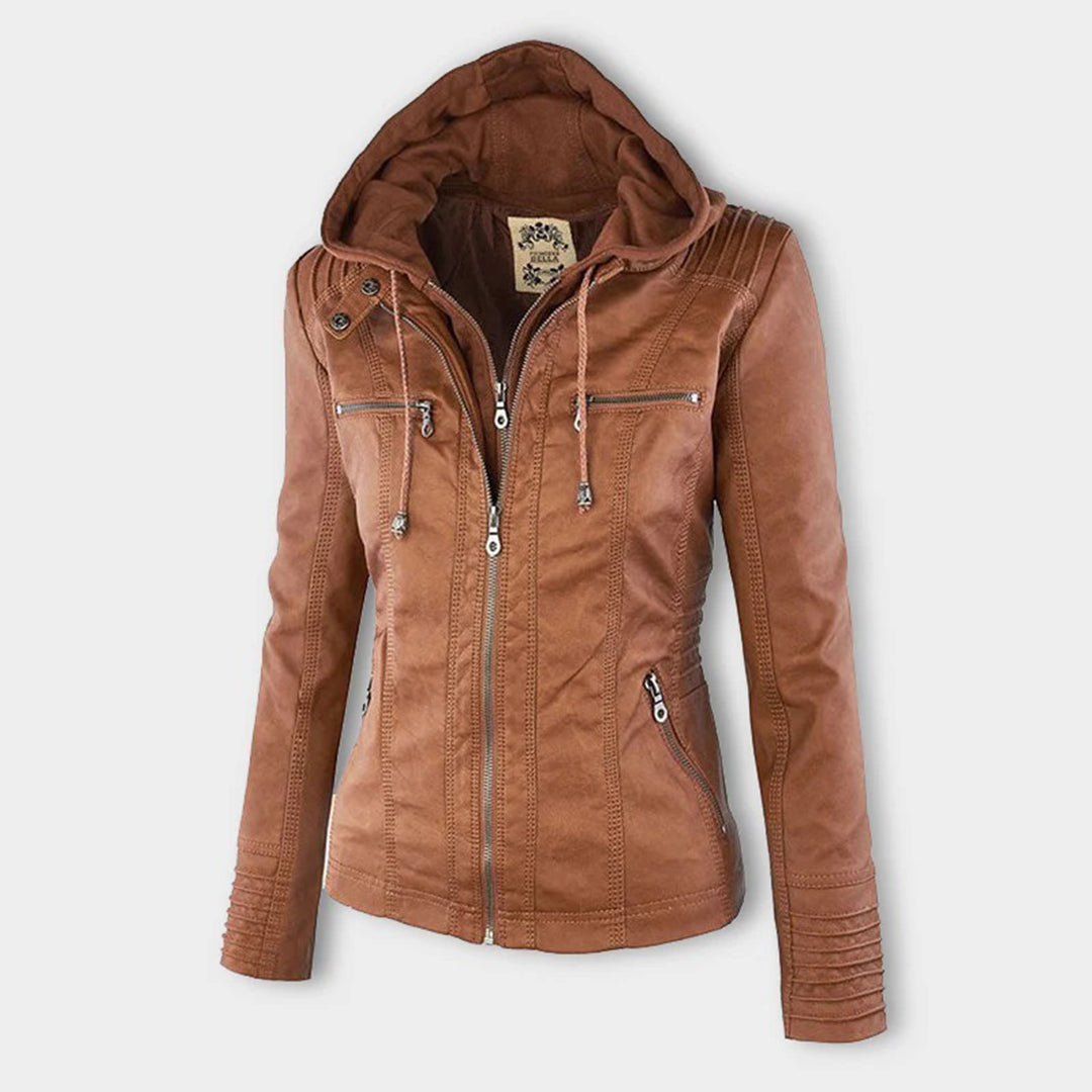 Painterly Print Hooded Zip Jacket