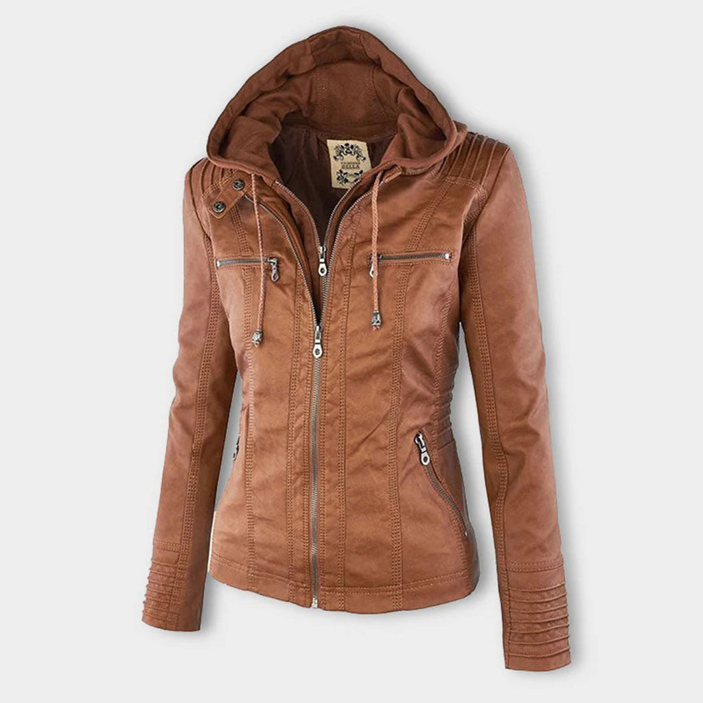 Hooded Biker Jacket