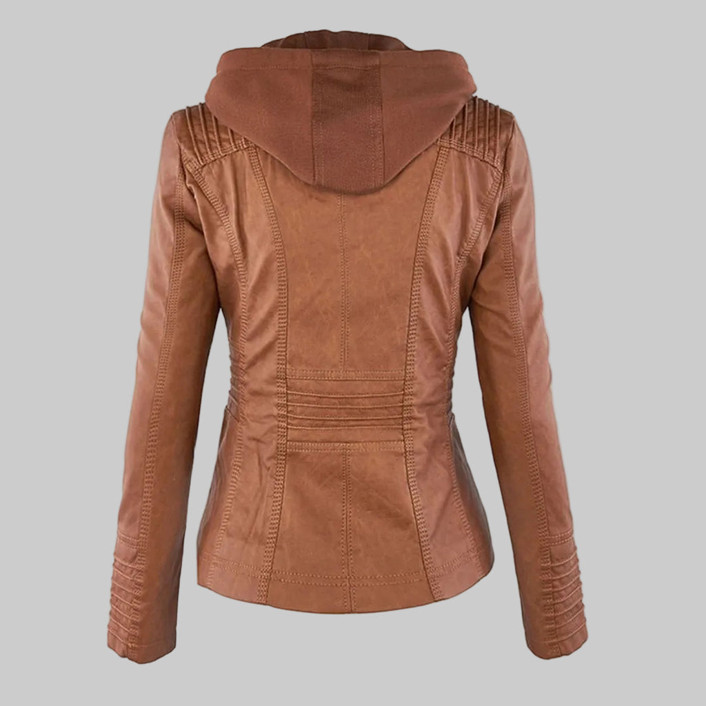 Hooded Biker Jacket