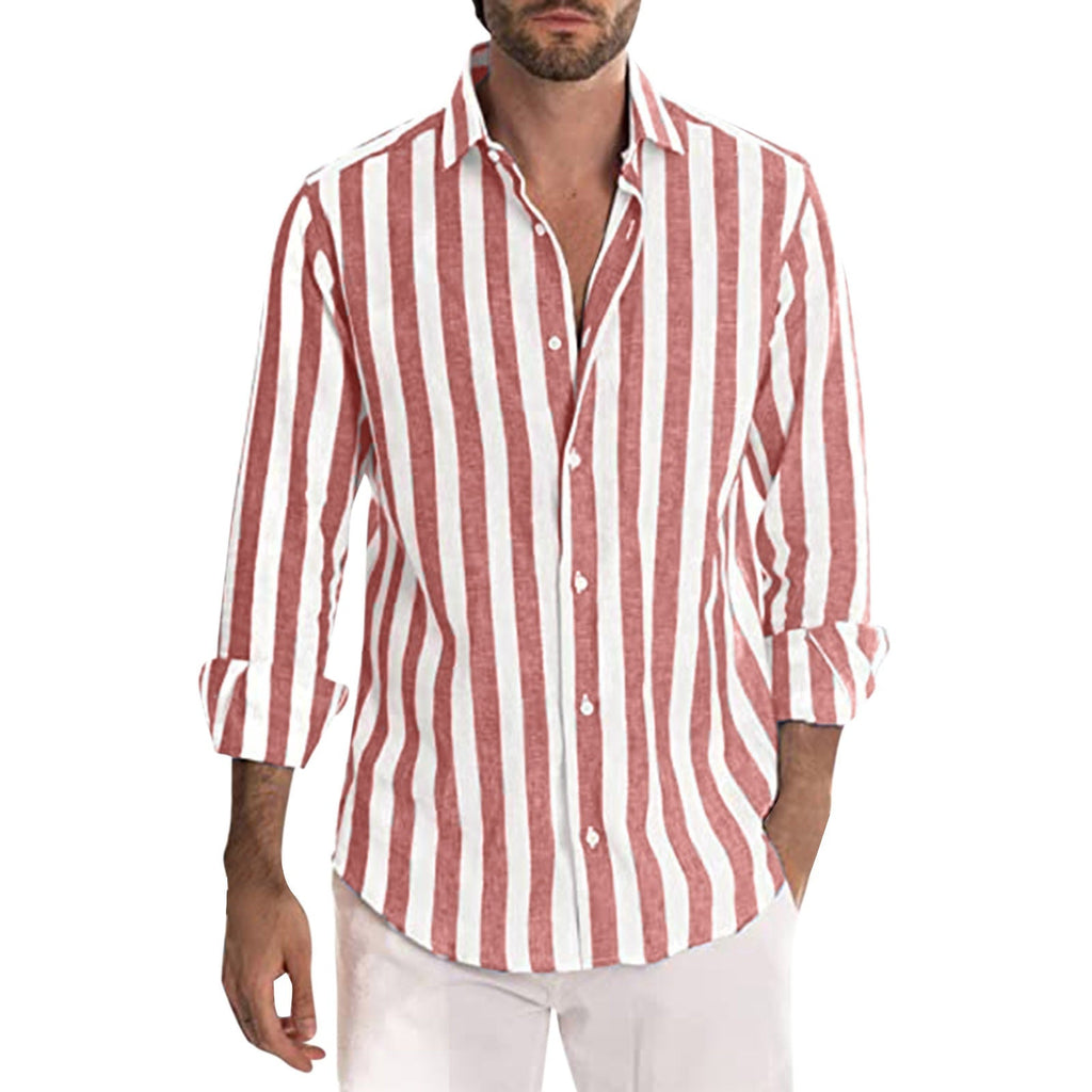 Sebastian Laurent | Luxury Striped Linen Shirt For Men
