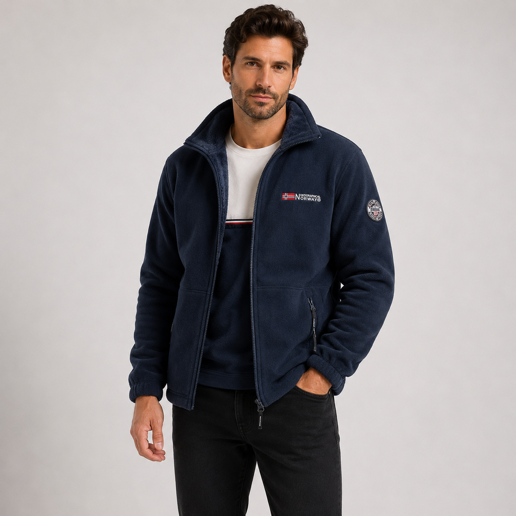 Malcolm Davies | Fleece-Lined Hooded Zip Jacket