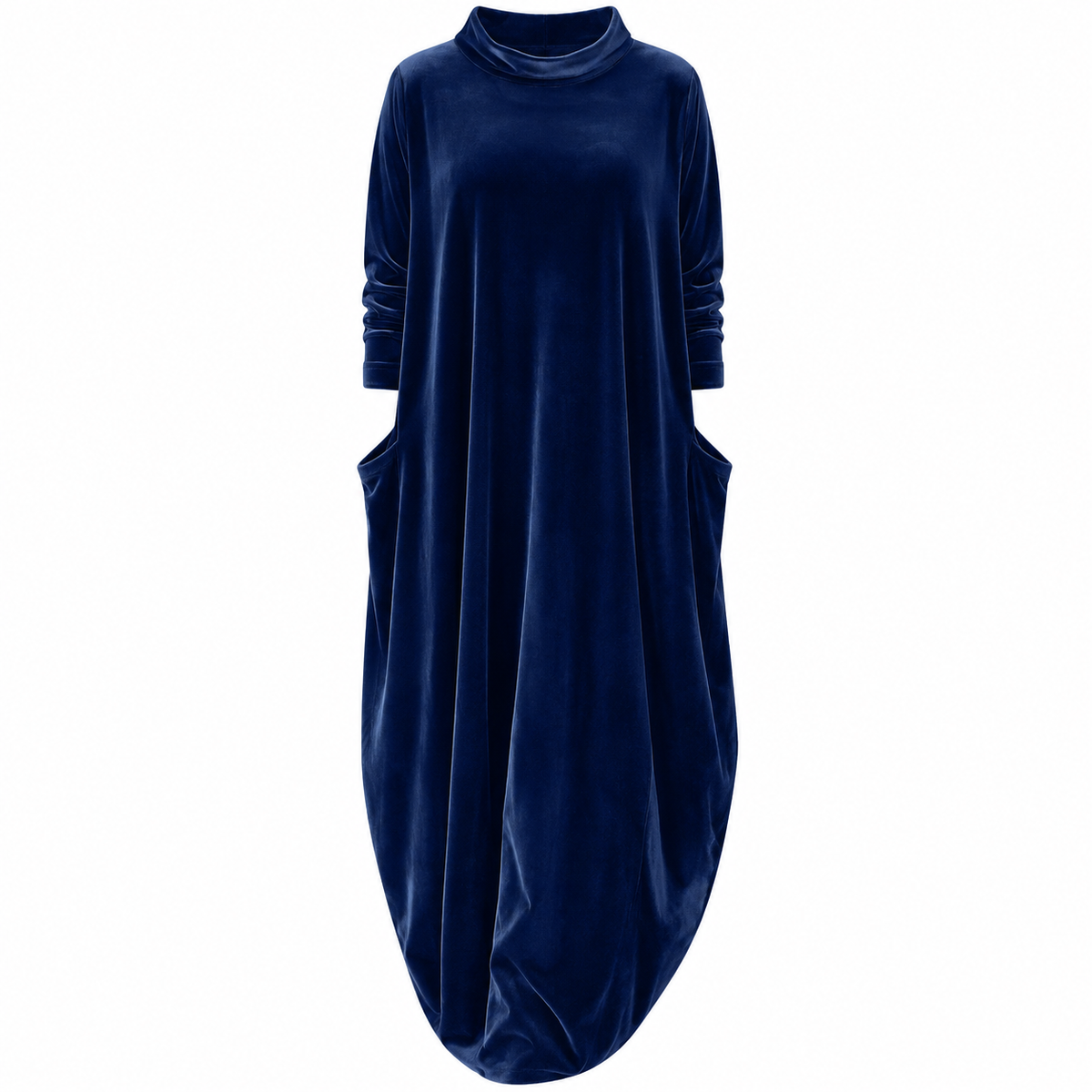 Margot Fontaine | Velvet Maxi Dress With Mock Neck