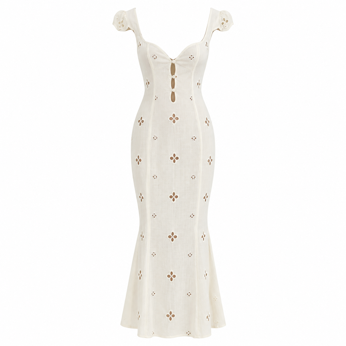 Marianne Huxley | Fitted Mermaid Formal Dress With Floral Cut-Out