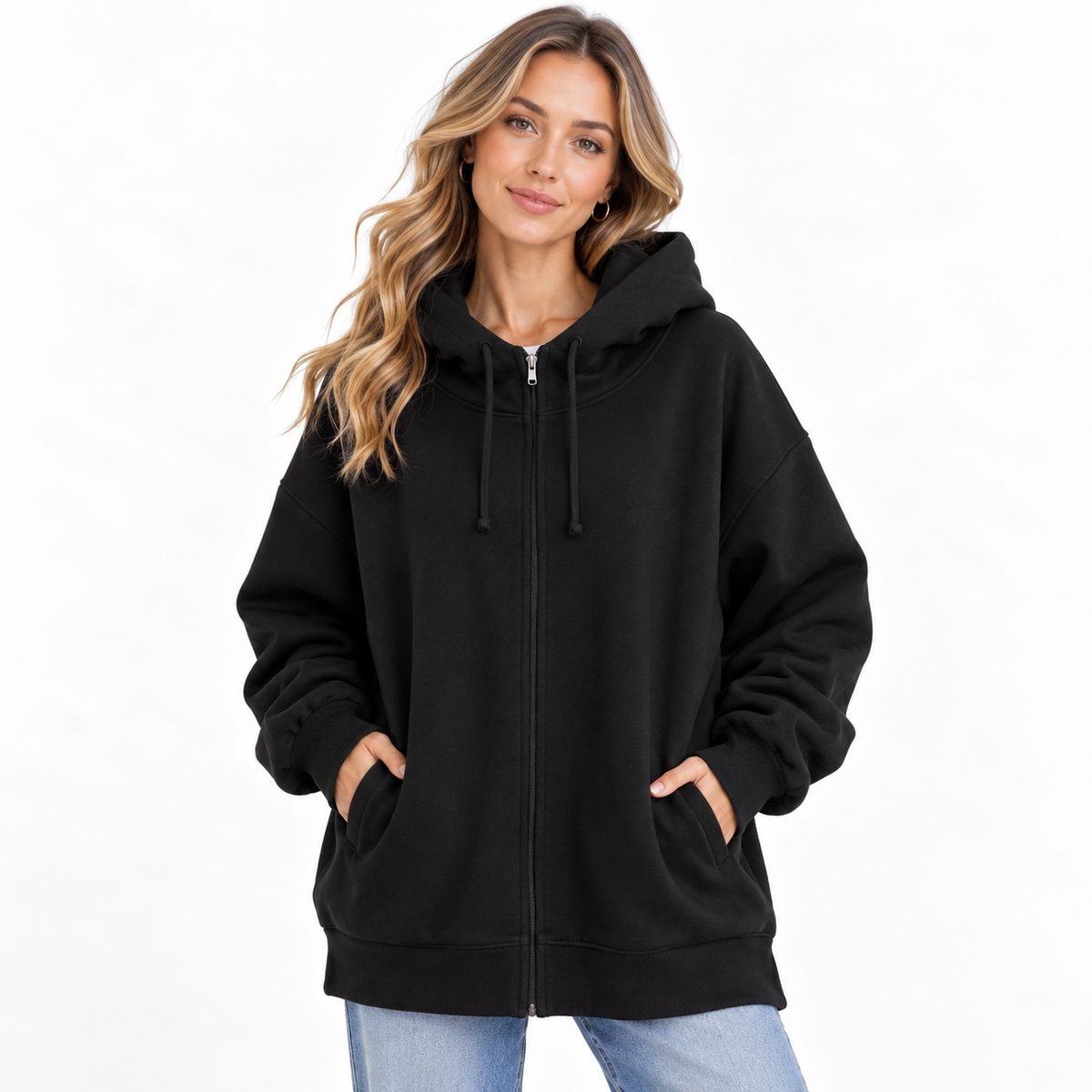 Marigold Hartley | Longline Zip-Up Hoodie
