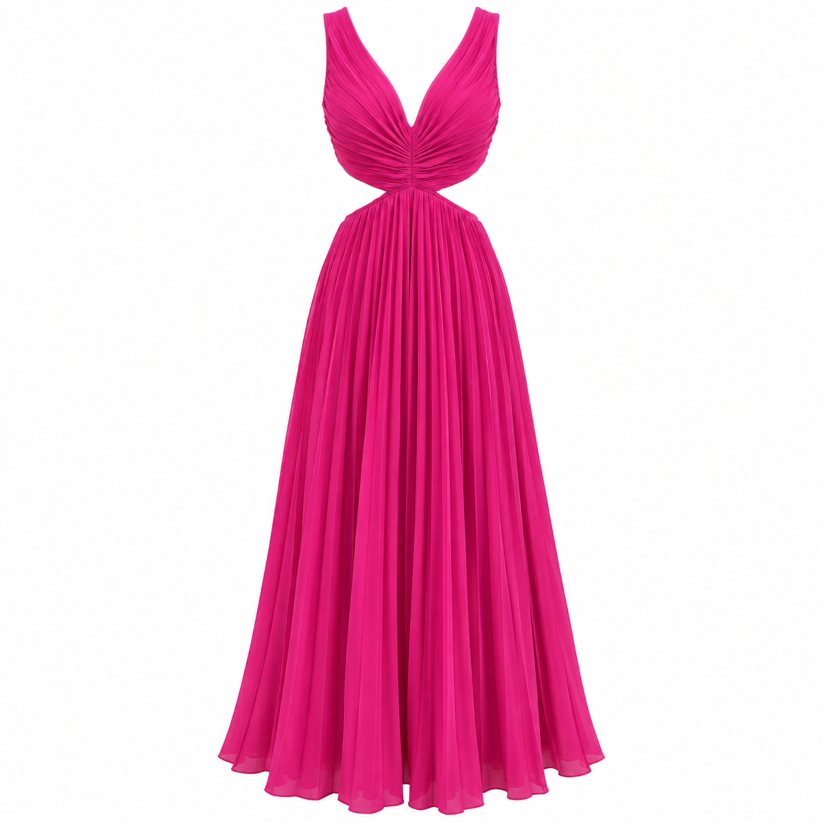 Marina Fletcher | Pleated Cutout Maxi Dress