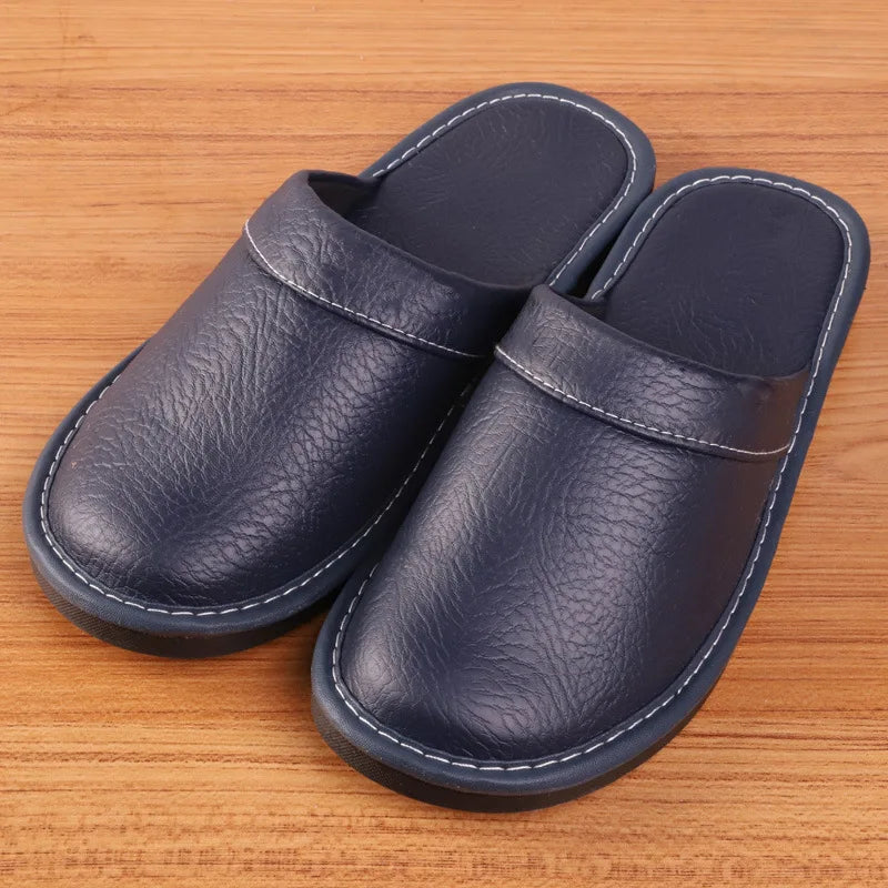 Percy Attwood | Brown Leather Slippers For Men