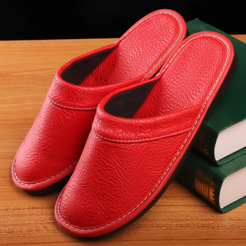 Percy Attwood | Brown Leather Slippers For Men